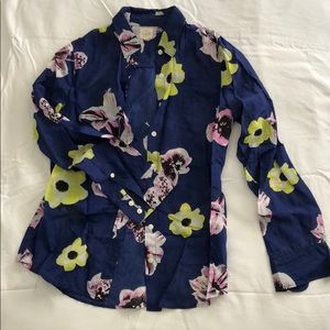 JCrew Floral Button Down